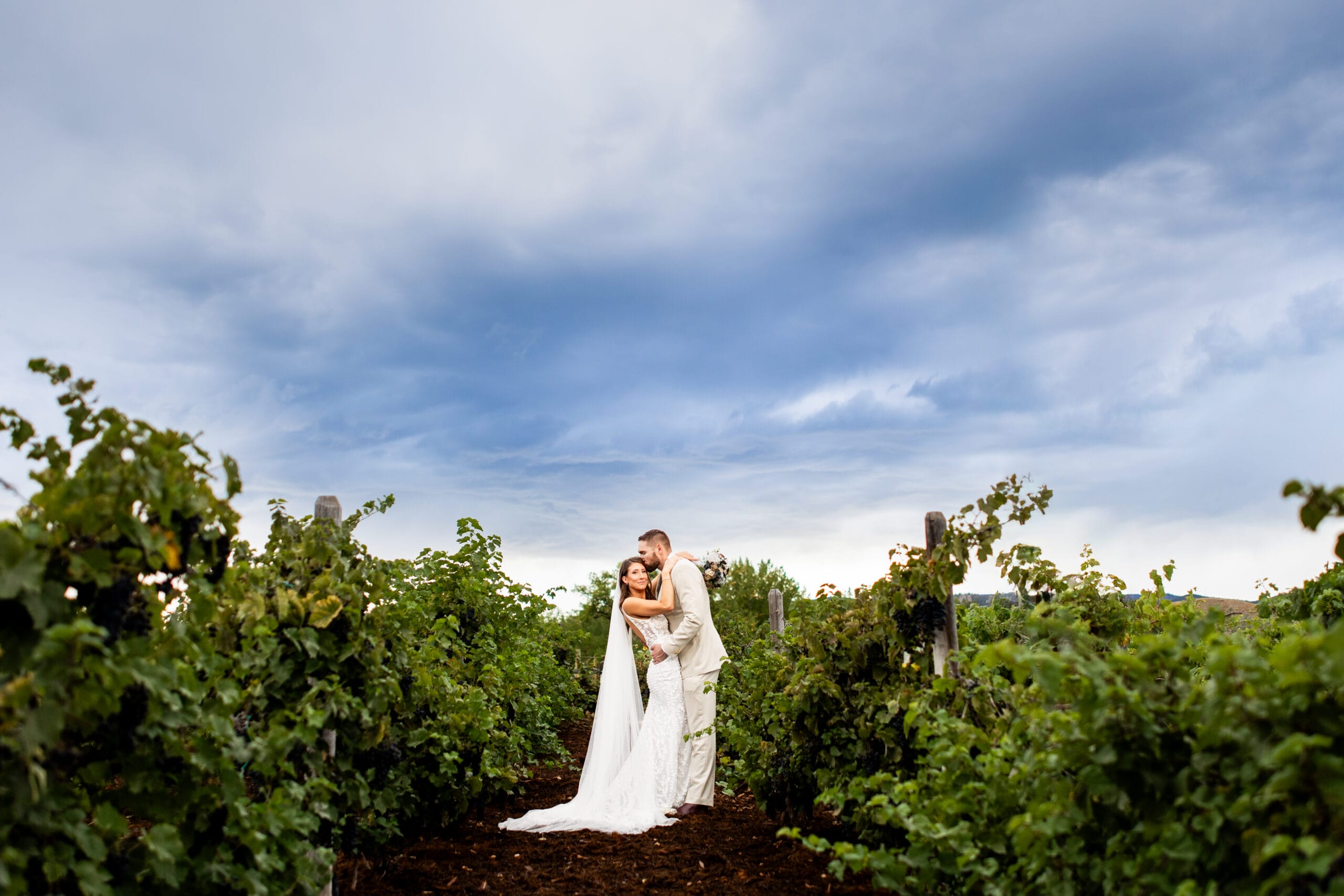 Rainy Vineyard Boulder Wedding Photographer Colorado Wedding Photographer